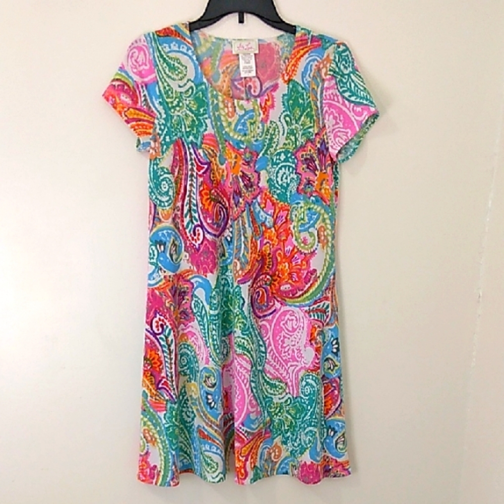 Ivy Lane Colorful Paisley Print Dress Size Small Bright Vibrant‎ Colors  A Line